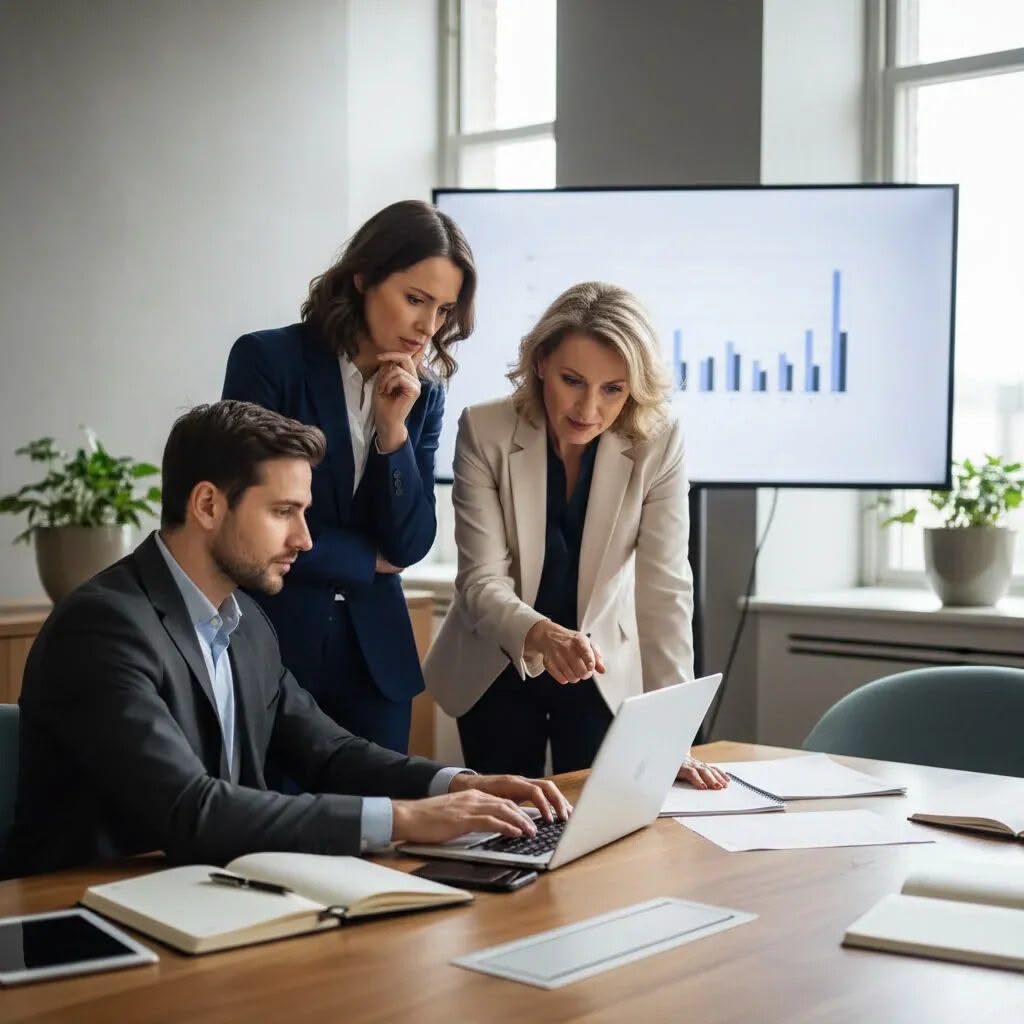 Professionelles Team in einer Arbeitsbesprechung