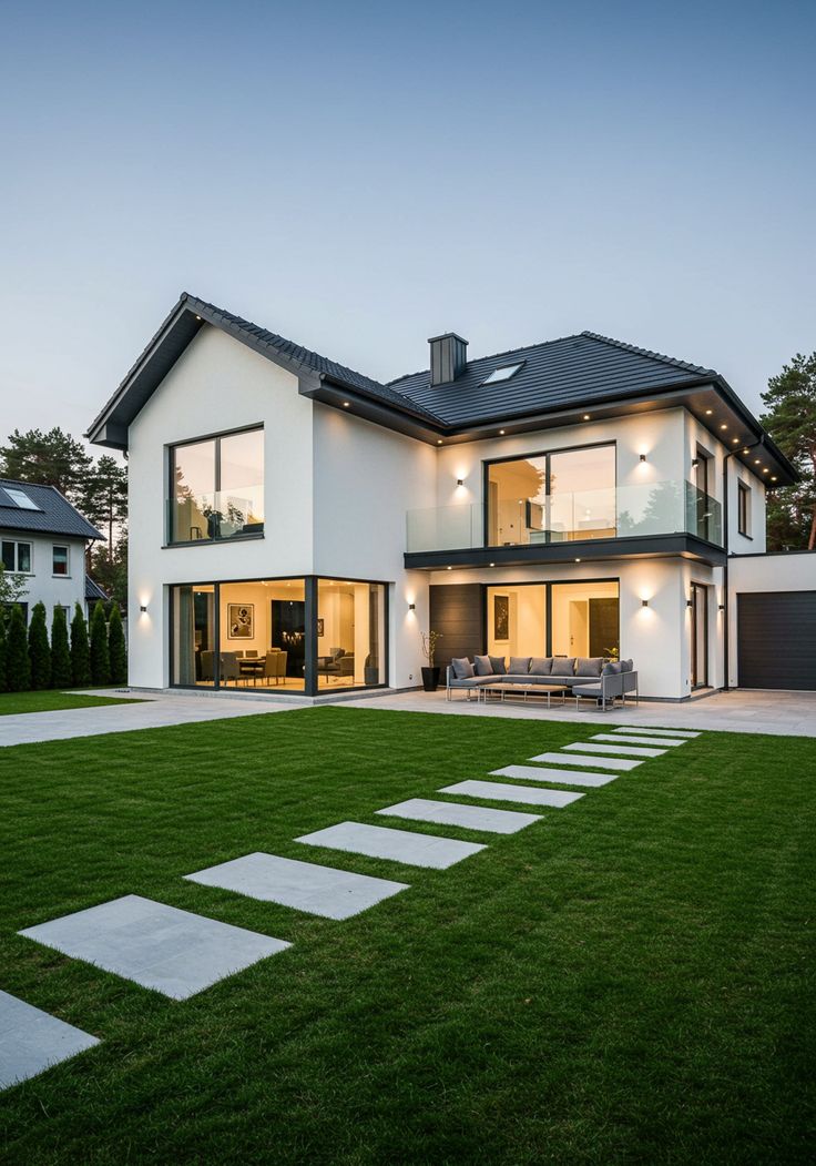Modernes Haus mit Garten
