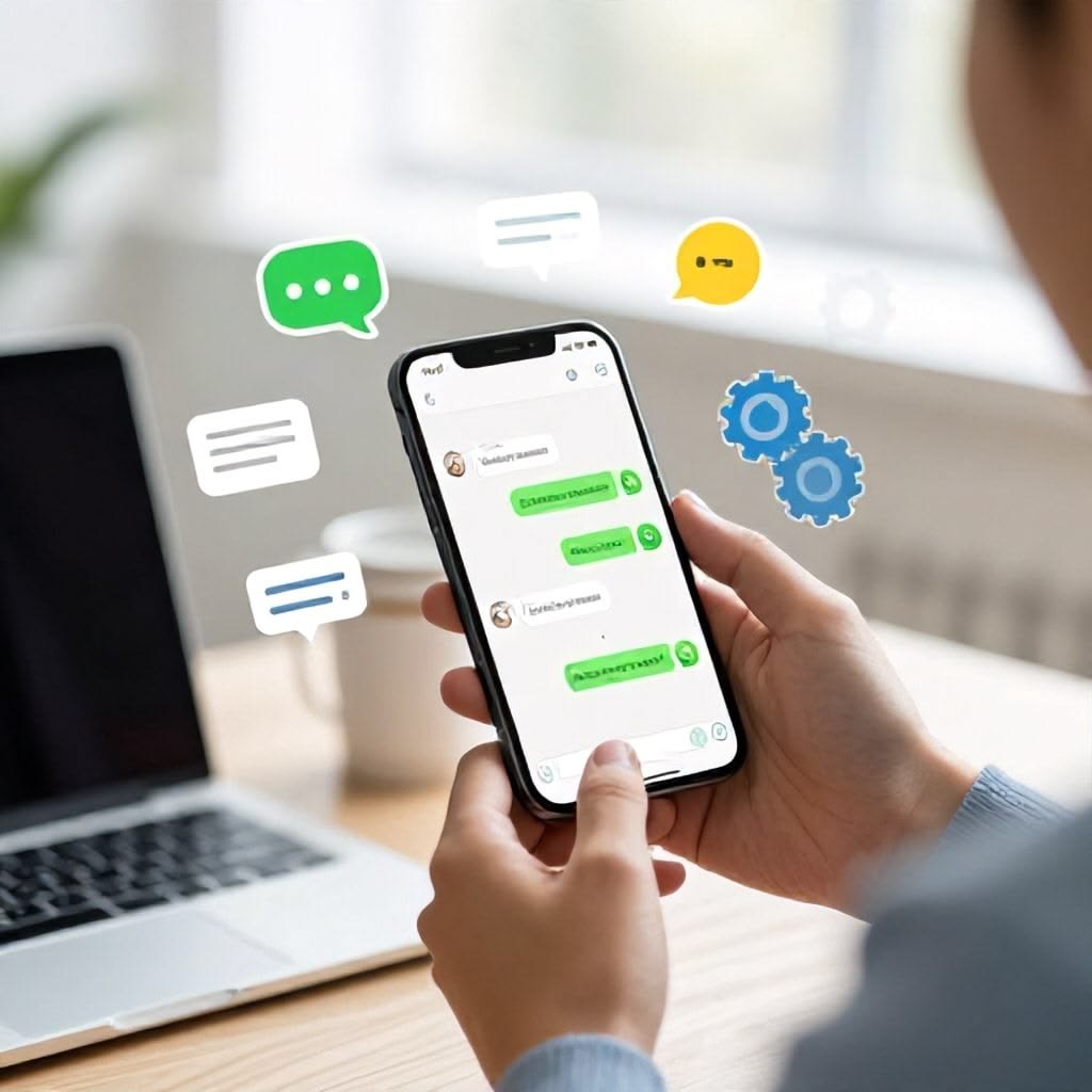 Exchanging messages on a smartphone